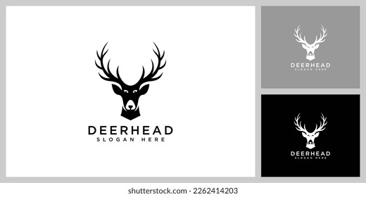 deer head animal logo vector design