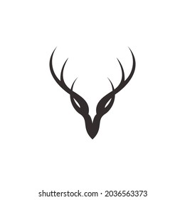 deer head antlers icon design