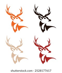 Cabeça de veado com Antlers projeto de arte vetorial, ilustração