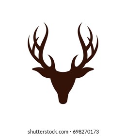 Deer Head Antlers vector Logo Template Illustration Design. Vector EPS 10.