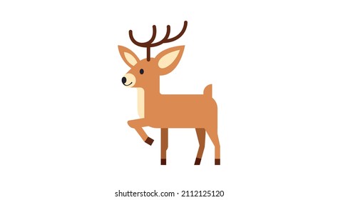 Deer head. Art detailed editable illustration. Vector vintage engraving. Isolated on white background.