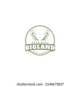 deer head circle logo icon design vector