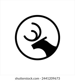 Hirschkopf Kreis Logo Symbol Design Vektor