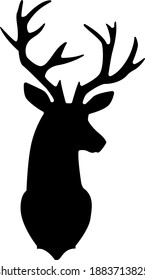 Deer head clip art 2