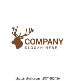 Deer head concept logo  design vector.  Deer head illustration. perfect for company logo  