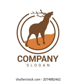 Deer head concept logo  design vector.  Deer head illustration. perfect for company logo  