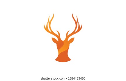 Deer head creative design logo vector. Deer illustration