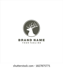 Deer head creative design logo vector. Deer illustration