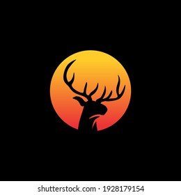 Deer head creative design logo vector