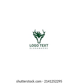 Deer head creative design logo vector. Deer illustration