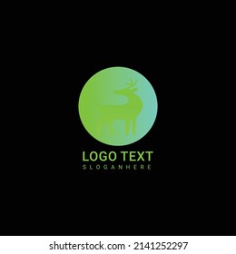 Vector del logo de diseño creativo de la cabeza de ciervo. Ilustración del Deer