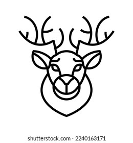 Deer head creative design logo vector. Deer illustration, Abstract Deer Head Logo Design. Vector illustration. Stylized geometric shape deer logotype.