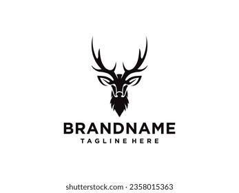 Deer head creative design logo vector. Deer illustration