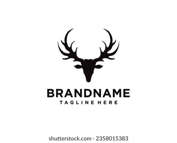 Deer head creative design logo vector. Deer illustration