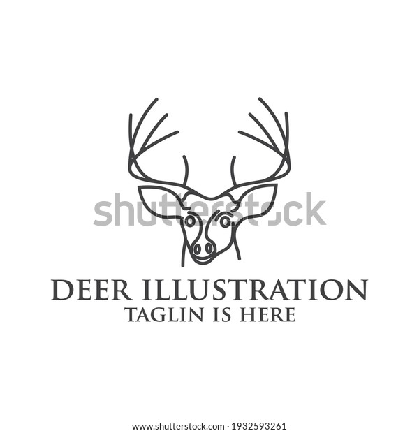 Deer head creative design logo vector.\
Deer illustration ,Abstract Deer Head Logo Design. Vector\
illustration. Stylized geometric shape deer\
logotype.