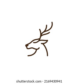 Deer head creative logo design vector