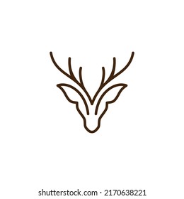 Deer head creative logo design vector