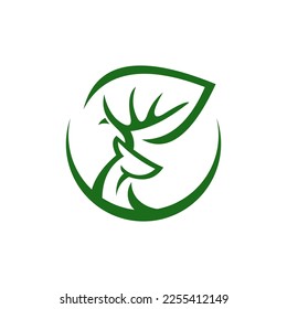 Deer head creative vector logo design. Deer illustration