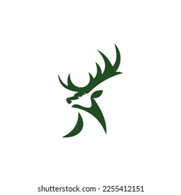 Deer head creative vector logo design. Deer illustration
