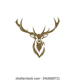 Deer head design vector illustration, Creative Deer head logo design concept template, symbols icons