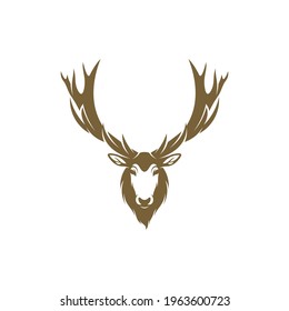 Deer head design vector illustration, Creative Deer head logo design concept template, symbols icons