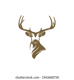 Deer head design vector illustration, Creative Deer head logo design concept template, symbols icons