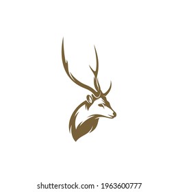 Deer head design vector illustration, Creative Deer head logo design concept template, symbols icons
