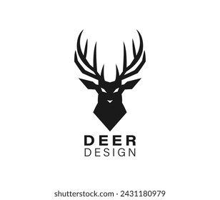 Deer head design vector logo	