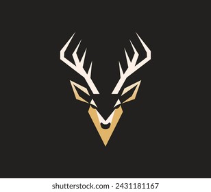 Deer head design vector logo