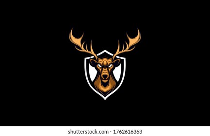 Deer Head Emblem Logo Hunt Deer Stock Vector (Royalty Free) 1762616363 ...