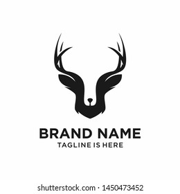 deer head hipster vector logo template