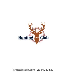 Deer head or hunting club logo vector graphics