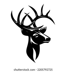 Deer Head Hunting Illustration Logo Vector Stock Vector (Royalty Free ...