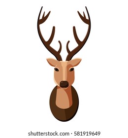 Deer head icon. Cartoon illustration of deer head vector icon for web