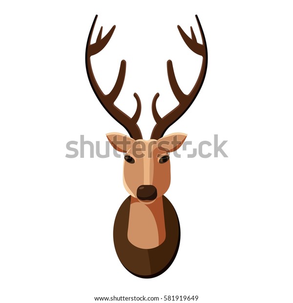 Deer Head Icon Cartoon Illustration Deer Stock Vector Royalty Free 581919649