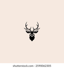 Deer Head icon flat vector design.