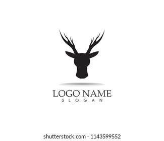 Deer head icon logo design vector illustration