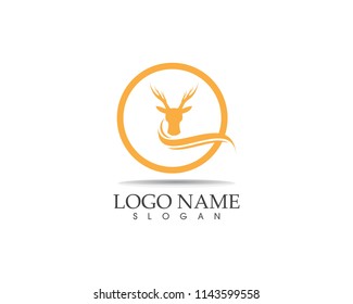 Deer head icon logo design vector illustration