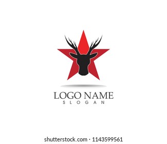 Deer head icon logo design vector illustration