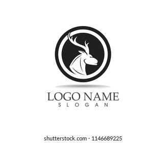 Deer head icon logo design vector illuistration