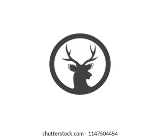Deer head icon logo design vector illustration