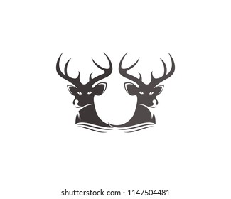 Deer head icon logo design vector illustration