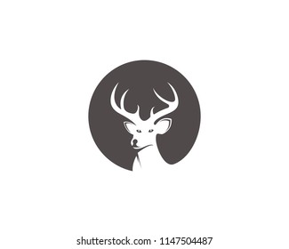 Deer head icon logo design vector illustration