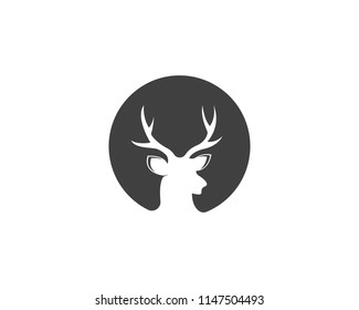 Deer head icon logo design vector illustration
