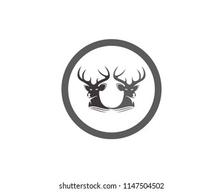 Deer head icon logo design vector illustration