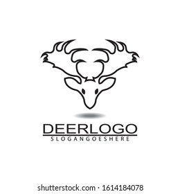 Deer head icon logo design vector illustration