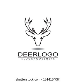 Deer head icon logo design vector illustration