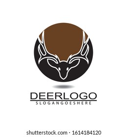 Deer head icon logo design vector illustration