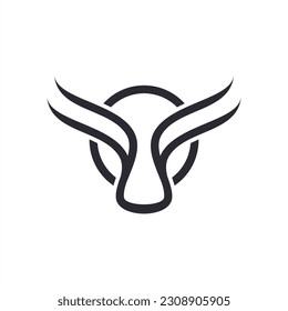 Logo-Vektorvorlage für Hirschkopf