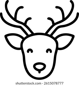 A deer head icon on a white background